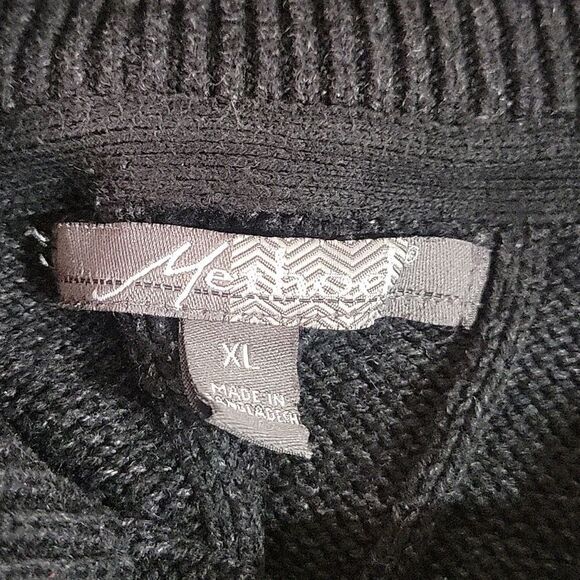 Method vintage 1/4 Zip Pullover Black Ribbed Knit Sweater size XL - Picture 5 of 6